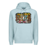 Blue Mist mama western Premium Hoodie - RacoonDesign