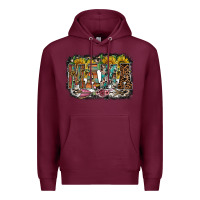 Burgundy mama western Premium Hoodie - RacoonDesign