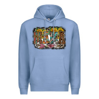 Colony Blue mama western Premium Hoodie - RacoonDesign