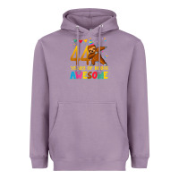 Lavender 44 years old birthday sloth dabbing 44th birthday sloth Heavyweight Hoodie - linhVisuals