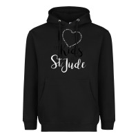 Black i love and heart the kids of st jude shirt for runners Heavyweight Hoodie - linhVisuals