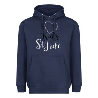 Navy i love and heart the kids of st jude shirt for runners Heavyweight Hoodie - linhVisuals