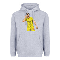 Heather Grey Diogo Jota Heavyweight Hoodie - linhVisuals