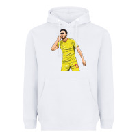White Diogo Jota Heavyweight Hoodie - linhVisuals