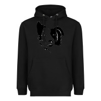 Black dog, collie, dogs, collies, border collies, puppy, sheepdog Heavyweight Hoodie - linhVisuals