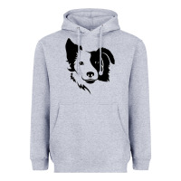 Heather Grey dog, collie, dogs, collies, border collies, puppy, sheepdog Heavyweight Hoodie - linhVisuals