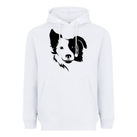 White dog, collie, dogs, collies, border collies, puppy, sheepdog Heavyweight Hoodie - linhVisuals