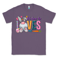 Lavender Oh how he loves us Easter Day Classic Tee - HowdyJamesFarm