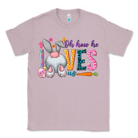 Lilac Oh how he loves us Easter Day Classic Tee - HowdyJamesFarm