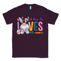 Plum Oh how he loves us Easter Day Classic Tee - HowdyJamesFarm