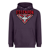 Plum essendon fc Heavyweight Hoodie - linhVisuals