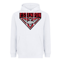 White essendon fc Heavyweight Hoodie - linhVisuals