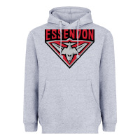 Heather Grey essendon fc Heavyweight Hoodie - linhVisuals