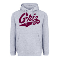 Heather Grey montana griz Heavyweight Hoodie - linhVisuals