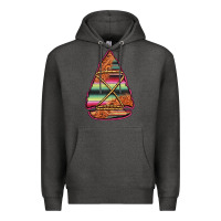 Charcoal Heather serape tooled leather arrowhead Premium Hoodie - Jasminsmagicworld