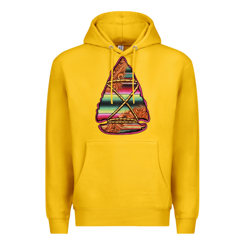 Serape Tooled Leather Arrowhead Premium Hoodie by Jasminsmagicworld | Teevron