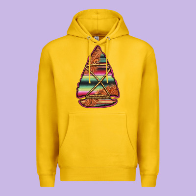 Serape Tooled Leather Arrowhead Premium Hoodie Designed By Jasminsmagicworld