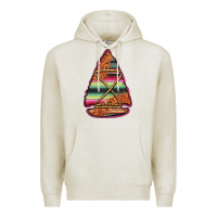 Oatmeal Heather serape tooled leather arrowhead Premium Hoodie - Jasminsmagicworld