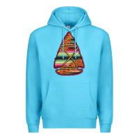 Ocean Blue serape tooled leather arrowhead Premium Hoodie - Jasminsmagicworld
