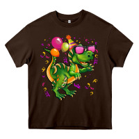 Chocolate Brown birthday t rex pink Heavy Core Tee - CowGirlArtShop