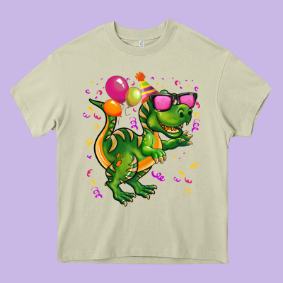 Birthday T Rex Pink Heavy Core Tee Designed By Cowgirlartshop