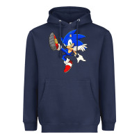 Navy Söniĉ Kids Heavyweight Hoodie - linhVisuals