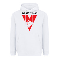 White sydney swans Heavyweight Hoodie - linhVisuals