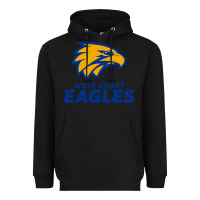 Black west coast eagles Heavyweight Hoodie - linhVisuals