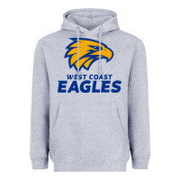 Heather Grey west coast eagles Heavyweight Hoodie - linhVisuals