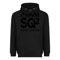 Black Sonor Drum Heavyweight Hoodie - linhVisuals