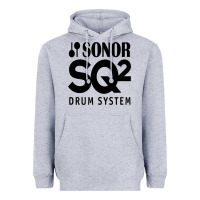 Heather Grey Sonor Drum Heavyweight Hoodie - linhVisuals