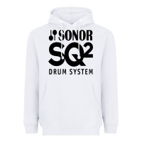 White Sonor Drum Heavyweight Hoodie - linhVisuals