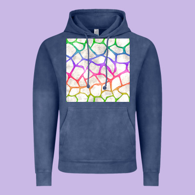 Watercolor Rainbow Giraffe Seamless Pattern Vintage Hoodie Designed By Bundleandbundleshop