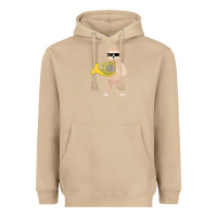 Mushroom funny sloth wearing sunglasses playing french horn Heavyweight Hoodie - linhVisuals