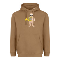 Toasted Coconut funny sloth wearing sunglasses playing french horn Heavyweight Hoodie - linhVisuals