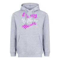 Heather Grey it's my birthday month party Heavyweight Hoodie - linhVisuals