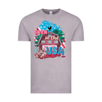 Vintage Zinc Barn in the USA Vintage Tee - FaDigitalArtStudio