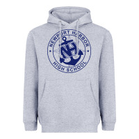 Heather Grey newport harbor high school Heavyweight Hoodie - linhVisuals