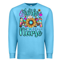 Ocean Blue wife mom nurse Premium Sweatshirt - JahusDesignShop