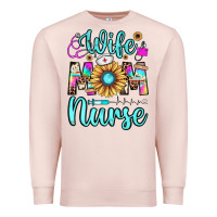 Pale Pink wife mom nurse Premium Sweatshirt - JahusDesignShop
