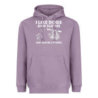 Lavender i like dogs and sloths and maybe 3 people funny animals Heavyweight Hoodie - linhVisuals
