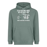 Sage i like dogs and sloths and maybe 3 people funny animals Heavyweight Hoodie - linhVisuals