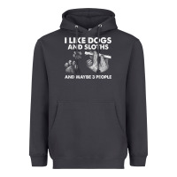 Smoke i like dogs and sloths and maybe 3 people funny animals Heavyweight Hoodie - linhVisuals