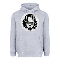 Heather Grey big lebowski Heavyweight Hoodie - linhVisuals