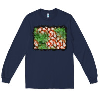 Navy halloween ghost background Long Sleeve Tee - BundleAndBundleShop