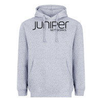 Heather Grey juniper networks Heavyweight Hoodie - linhVisuals