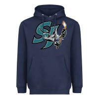 Navy the-san-jose-barracuda-pen Heavyweight Hoodie - linhVisuals