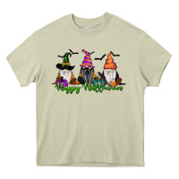 Mossy Happy Halloween Gnome Pumpkin Heavy Core Tee - RanaPortraitStore