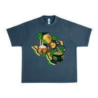 Midnight Navy texas map st patricks day Urban Heavy Tee - FaDigitalArtStudio