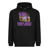Black Farmers Market Fresh Lavender Heavyweight Hoodie - linhVisuals